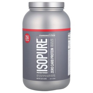 Isopure Zero Carb Protein Powder, Strawberries & Cream, 3 lb (1.36 kg) - 1 of 2