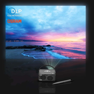 P6 Ultimate 1100 LED Lumens Smart DLP Projector with Wi-Fi and Bluetooth