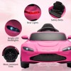 12V Ride on Sports Car for Kids, Licensed Aston Martin Battery Powered Car Toddles, Ride on Toy with RC, Horn, Soft Start - 4 of 4