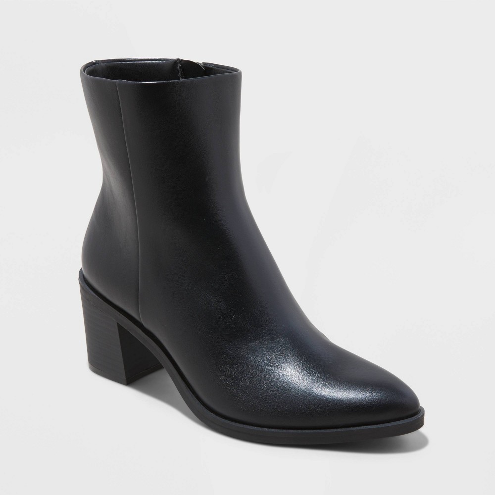 Women's Gayle Western Ankle Boots - Universal Thread Black size 6.5 
