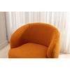 Kumasinova 360°Swivel Accent Chair Barrel Armchair with Powder Coating Metal Ring,Soft Wool Sofa Chair with 250lbs Capacity for Living Room - 2 of 4