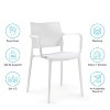 WRGHOME Garden Modern Outdoor/Indoor Plastic Resin Stacking Patio Dining Chairs (Set of 2) - 3 of 4