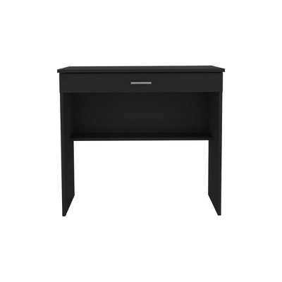 HomeRoots 32" Black Wood Computer Desk With Drawer