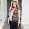 Anna-Kaci Women's Floral Mandala Embroidered Scarf with Fringed Edges and Lightweight Fabric - 4 of 4