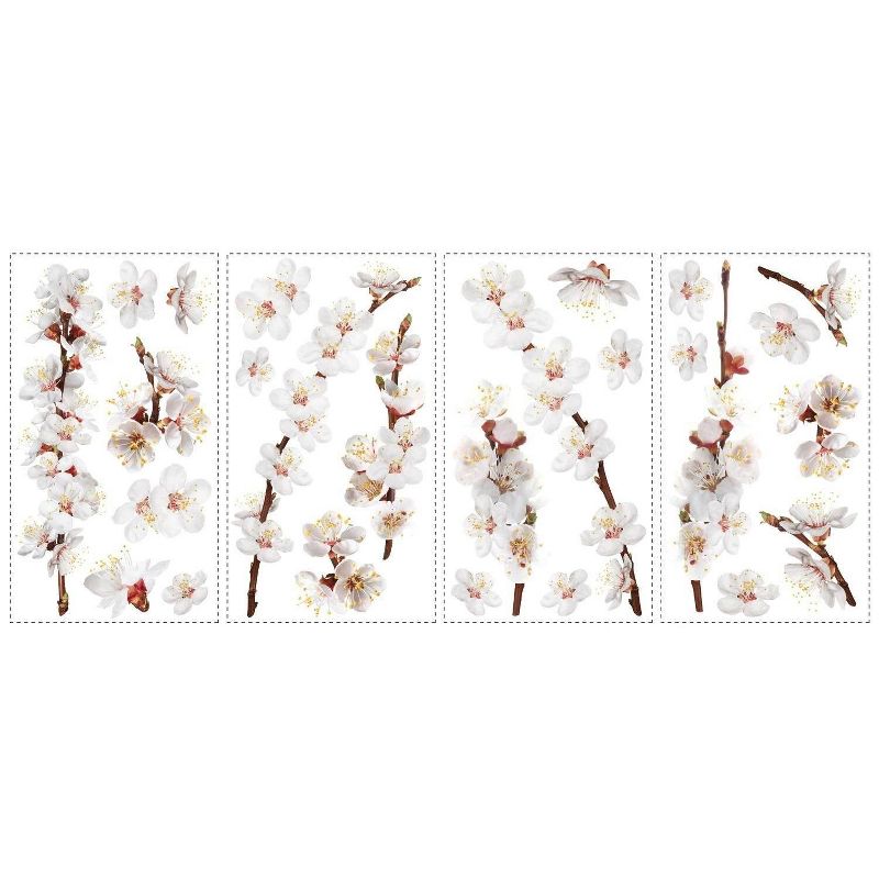 DOGWOOD BRANCH Peel and Stick Wall Decal White - ROOMMATES, 5 of 10