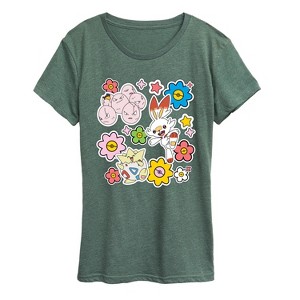 Women's - Pokémon - Pokémon Spring Stickers Short Sleeve Graphic T-Shirt - 1 of 4