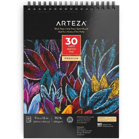 Arteza Sketchbooks (3-Pack) and 12 Graphite Pencils Set Sketching