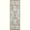 Elegant Floral Rug, Washable Low Pile Carpet, Foldable Non-Slip Runner, Easy Clean Accent Rug for Bedroom - 3 of 4