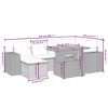 vidaXL Patio Sofa Set with Cushions Stool and Sofa Modules 7 Piece Poly Rattan - 3 of 4