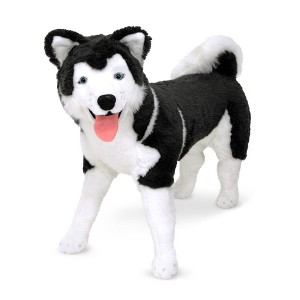 Melissa & Doug Giant Siberian Husky - Lifelike Stuffed Animal Dog (over 2 feet tall) - 1 of 4