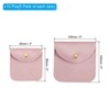 Unique Bargains Velvet Portable Rings Necklace Snap Button Storage Jewelry Pouch 10 Pcs - 2 of 4