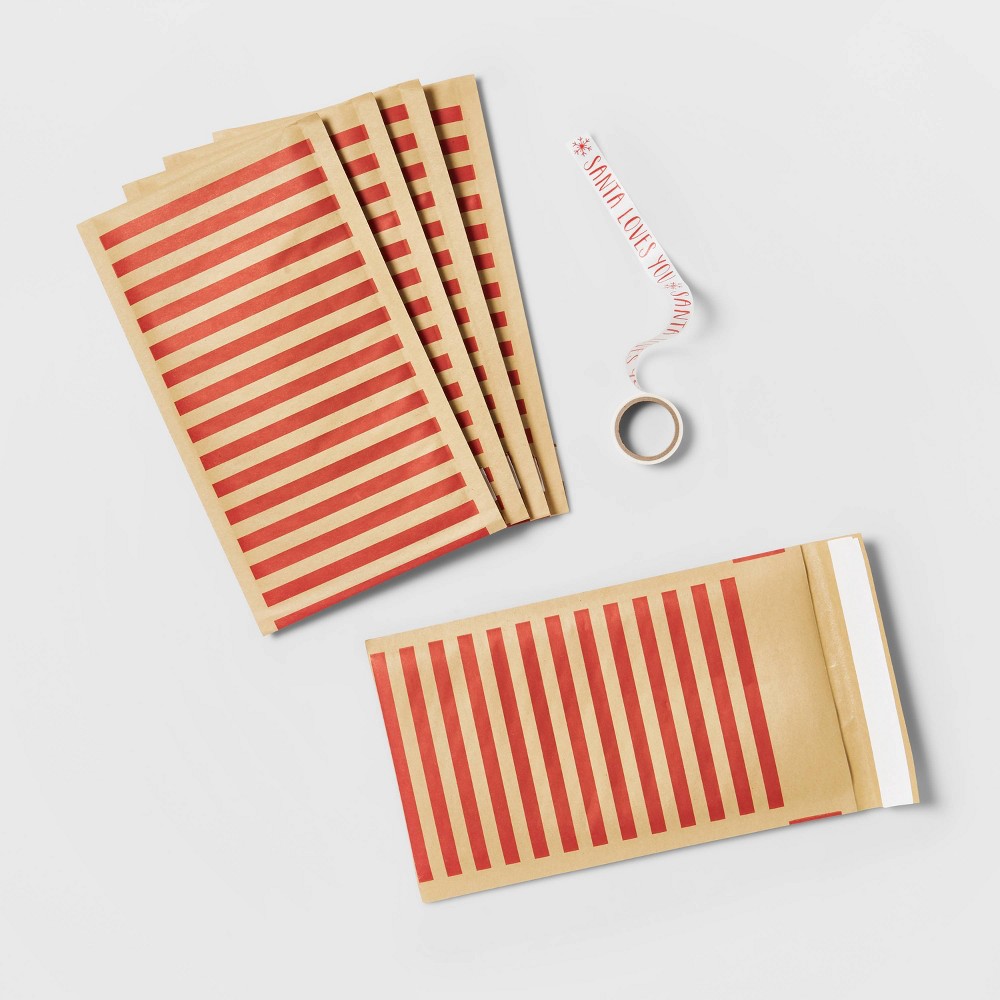 Printed Mailers with Red Stripes - Wondershop