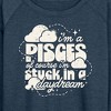 Women's - Instant Message - I'm A Pisces Daydream Lightweight French Terry Wide Neck Long Sleeve Graphic Shirt - 2 of 4