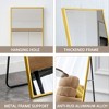 VYNXARIA 59 "x 15.7" Rectangular aluminum alloy metal frame wall mounted full body mirror, bathroom makeup mirror, bedroom, decorative mirror, Black - 4 of 4