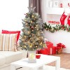 4.5-FT Tall Christmas Tree with 150 LED Lights, Two-Color switchable Lights, with Snowflake Berries, Perfect Christmas Decoration for Home & Office - 3 of 4