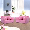 Kids Sofa Strawberry Armrest Chair Lounge Couch w/2 Pillow Children Toddler Pink - 2 of 4
