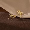 Solid 925 Sterling Silver Bow Hoop Earrings Ribbon for Women Teen Girls Bowknot Hoop Earrings Huggie Cartilage Helix Earrings - 3 of 4