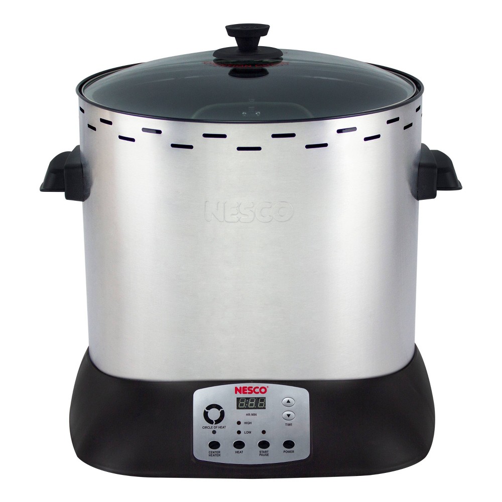 NESCO ITR01 Vertical Infrared Turkey Roaster Stainless, Silver