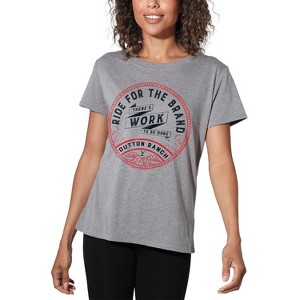 Women's Yellowstone there's Work To Be Done Loose T-Shirt Athletic Heather - 1 of 4