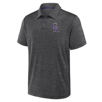 MLB Colorado Rockies Men's Heather Polo T-Shirt - XXL