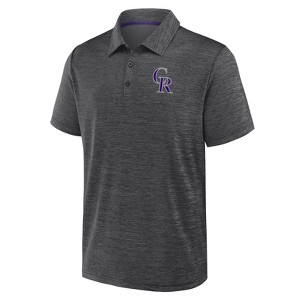 MLB Colorado Rockies Men's Heather Polo T-Shirt - M - 1 of 3