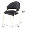 CAVINAS Velvet Accent Chair with High Backrest and Metal Legs,Modern Upholstered Living Room Chairs,Reading Chairs for Living Room - 3 of 4