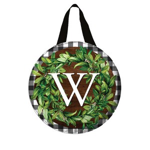 Briarwood Lane Everyday Burlap Door Hanger 18x12 Wreath Monogram Letter W Door Hanger - 1 of 2