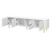 NicBex Wood TV Stand for 85 Inch TV with Metal Legs,TV Entertainment Center with 4 Spacious Cabinets,Modern TV Console Table for Living Room,White - 4 of 4