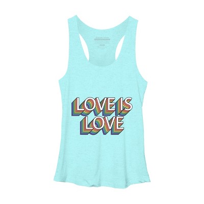 Adult Design By Humans Retro Love Is Love Pride By DudleyjazRacerback Tank Top