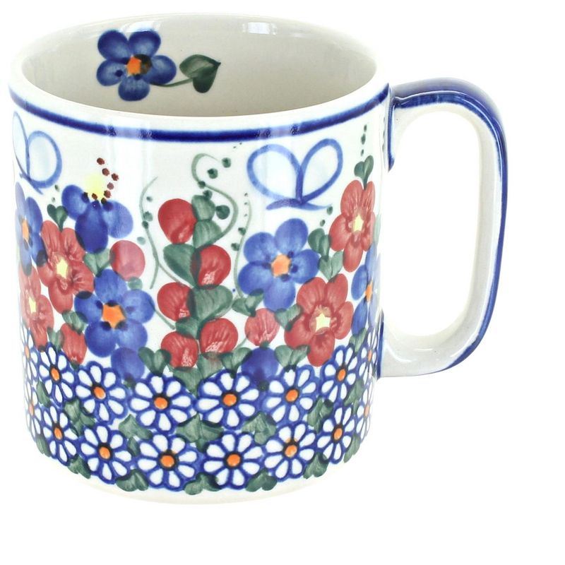 Blue Rose Polish Pottery Vena Mug, 1 of 2