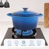 SEVOBAL Pots and Pans Dutch Oven Pot with Lid Non Stick Enameled Cast Iron Dutch Oven Oven Safe Ceramic Cookware, Blue, 10.63"*9.45"*3.94" - 2 of 4