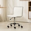 SEVOBAL Task and Office Chairs Adjustable Air Lift Office Chair, Computer Task Chair Swivel Desk Chair for Home Office, White, 23.5"*21.25"*21.2" - 2 of 4