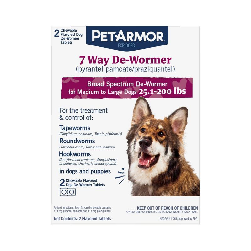 PetArmor 7-Way Deworm Dog Insect Treatment for Dogs, 3 of 9