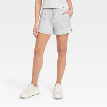 Women's Mid-rise Fleece Shorts - Universal Thread™ White Xs : Target