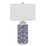 Pair of Transitional Styled Ceramic Table Lamps with Drum Shade - Cal Lighting