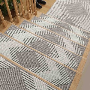 BAGOKIE 15 Pack 8"x30" Non-Slip Carpet Stair Treads - 1 of 4