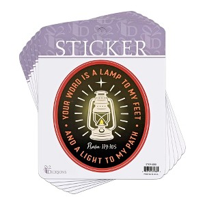 Dicksons Adhesive Sticker Decal for Journaling, Scrapbooking, and Accessory Personalization 3.75 x 4.75 Vinyl I Will Praise The Lord - PACK of 6 - 1 of 1