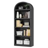 5-Tier Arched Bookshelf, 71.65" Tall Farmhouse Wood Bookcase with Storage Shelves, for Living Room, Bedroom, Home Office - 2 of 4
