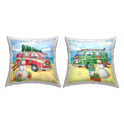 Stupell Industries Coastal Christmas Beach Snowman
