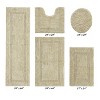 Lux Premium 100% Cotton Tufted Solid Reversible 5 PC Bath Rug Set – Ultra-Soft, Water-Absorbent, Durable, Machine Washable Bathroom Rug - 2 of 4