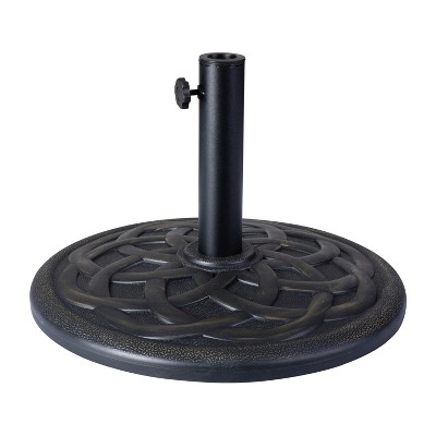 Bronze Weather-Resistant Cement Patio Umbrella Base with Adapters