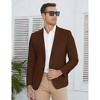 Clearlove Men's Linen Cotton Blend Two-Button Unstructured Blazer with Patch Pockets Relaxed Fit Sport Coat Business - 3 of 4