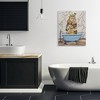 Stupell Industries Regal Jungle Lion in Blue Claw Bath - 2 of 4
