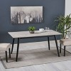 Georgetowne Modern Rectangle Dining Table Gray - Christopher Knight Home: 6-Seater, Faux Marble Top, Rubberwood Frame - 2 of 4