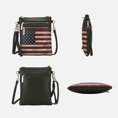 MKF Collection Patriotic Flag Crossbody Bag Vintage – Fourth of July Americana Handbag, Genesis | MKF Collection by Mia K - Rose Pink — фото 5