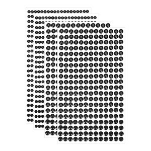 Unique Bargains Acrylic Self-Adhesive Craft Decorative 4 Sheets Rhinestone Stickers - 1 of 4