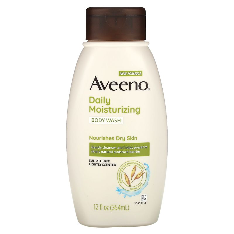 Aveeno Daily Moisturizing Body Wash, Lightly Scented, 12 fl oz (354 ml), 1 of 3