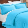 Flannel Cotton Modern Solid Fuzzy Duvet Cover Set With Pillow Shams by Blue Nile Mills - 4 of 4