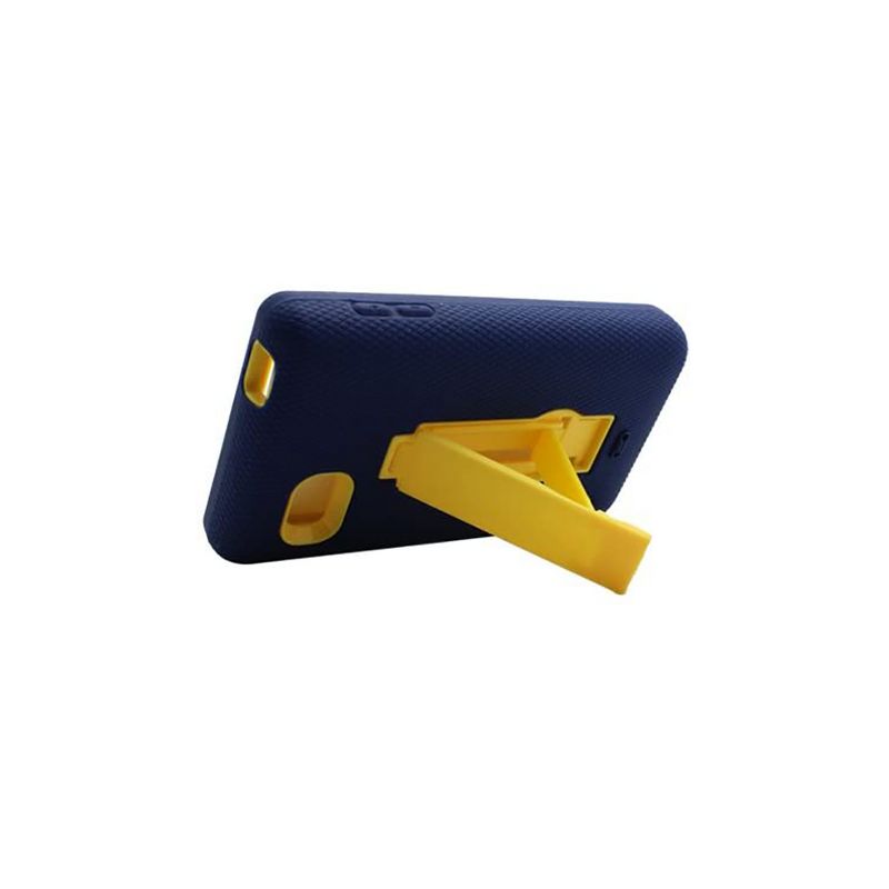Aimo 3 in 1 Case with Stand for LG Optimus F3/MS659 - Navy Blue/Yellow, 2 of 4