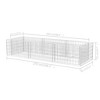 vidaXL Raised Garden Bed Raised Flower Bed Gabion Basket Galvanized Steel - 4 of 4